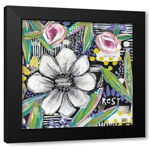 Rest Black Modern Wood Framed Art Print by Wieners, Valerie