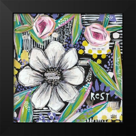 Rest Black Modern Wood Framed Art Print by Wieners, Valerie