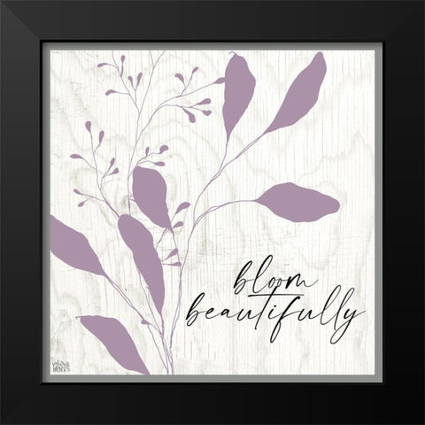 Bloom Beautifully Black Modern Wood Framed Art Print by Wieners, Valerie