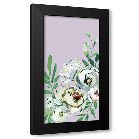 Floral Bloom Black Modern Wood Framed Art Print by Wieners, Valerie