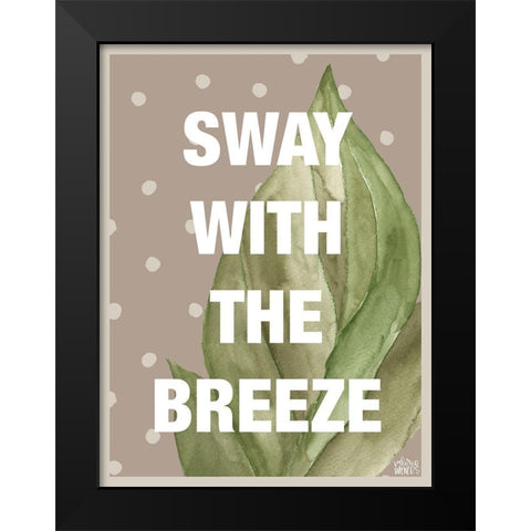 Sway Black Modern Wood Framed Art Print by Wieners, Valerie