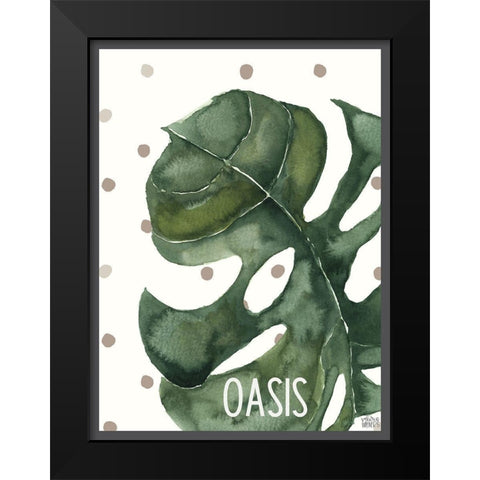 Oasis Black Modern Wood Framed Art Print by Wieners, Valerie