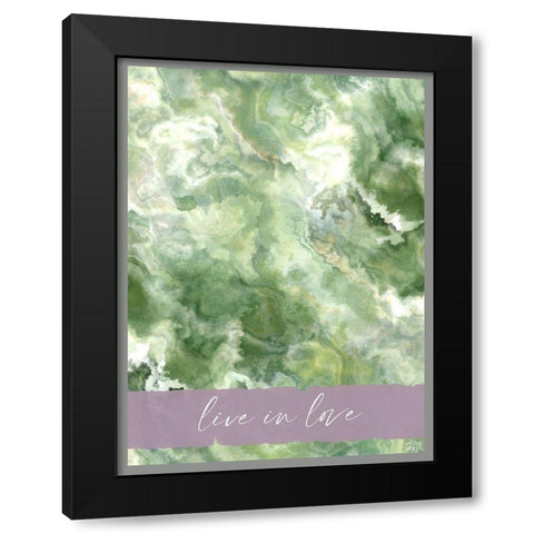 Live in Love Black Modern Wood Framed Art Print with Double Matting by Wieners, Valerie
