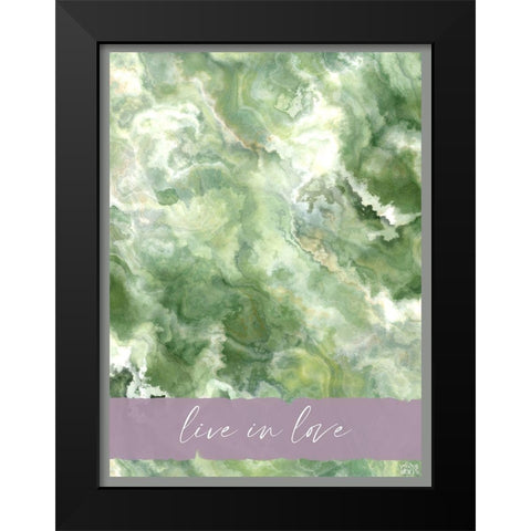 Live in Love Black Modern Wood Framed Art Print by Wieners, Valerie