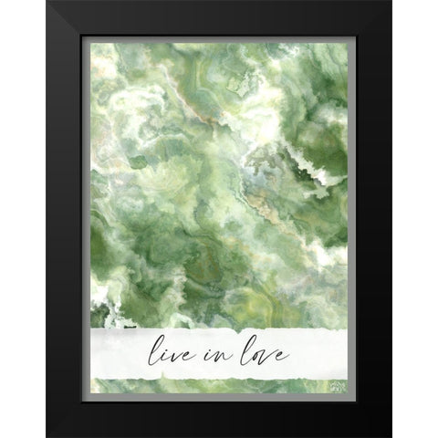 Live in Love Black Modern Wood Framed Art Print by Wieners, Valerie