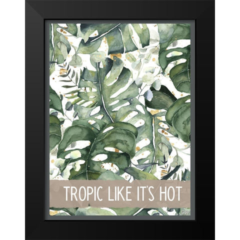 Tropic Black Modern Wood Framed Art Print by Wieners, Valerie