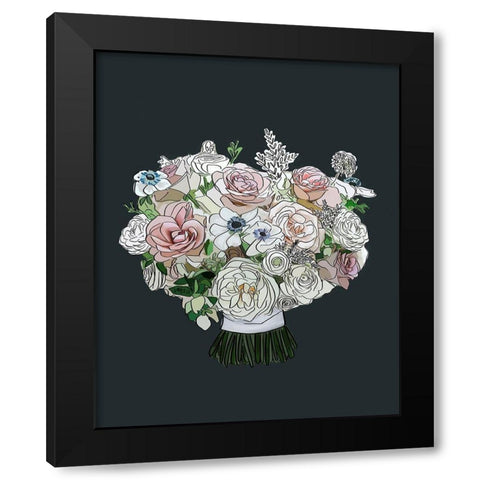 Floral I Black Modern Wood Framed Art Print by Wieners, Valerie