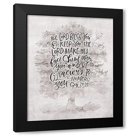 Lord Bless You Black Modern Wood Framed Art Print with Double Matting by Wieners, Valerie