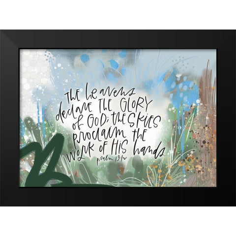 Heavens Black Modern Wood Framed Art Print by Wieners, Valerie
