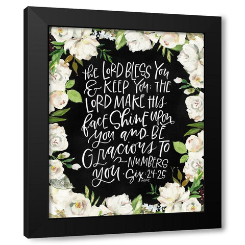 Lord Bless You Black Modern Wood Framed Art Print by Wieners, Valerie