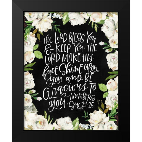 Lord Bless You Black Modern Wood Framed Art Print by Wieners, Valerie