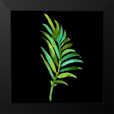 Palm Black Modern Wood Framed Art Print by Wieners, Valerie