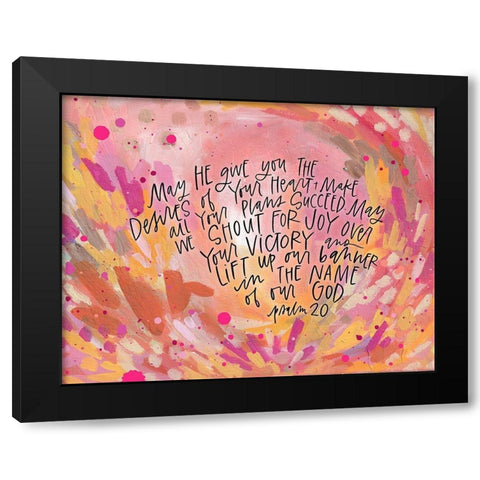 Psalm 20 Black Modern Wood Framed Art Print with Double Matting by Wieners, Valerie