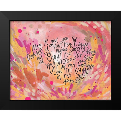 Psalm 20 Black Modern Wood Framed Art Print by Wieners, Valerie