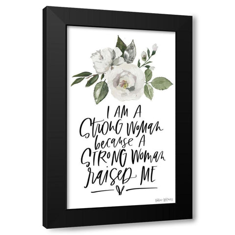 Strong Floral Black Modern Wood Framed Art Print with Double Matting by Wieners, Valerie