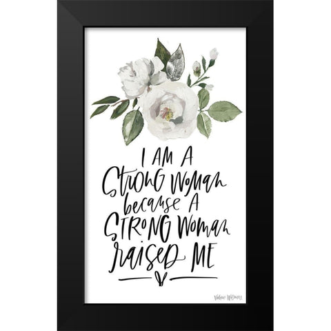 Strong Floral Black Modern Wood Framed Art Print by Wieners, Valerie