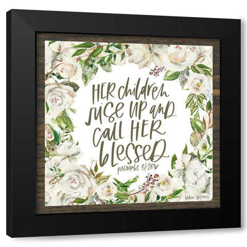 Her Children Black Modern Wood Framed Art Print by Wieners, Valerie