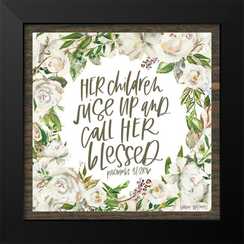 Her Children Black Modern Wood Framed Art Print by Wieners, Valerie