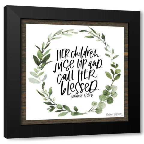 Her Children II Black Modern Wood Framed Art Print with Double Matting by Wieners, Valerie