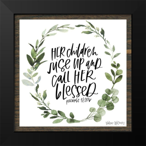 Her Children II Black Modern Wood Framed Art Print by Wieners, Valerie