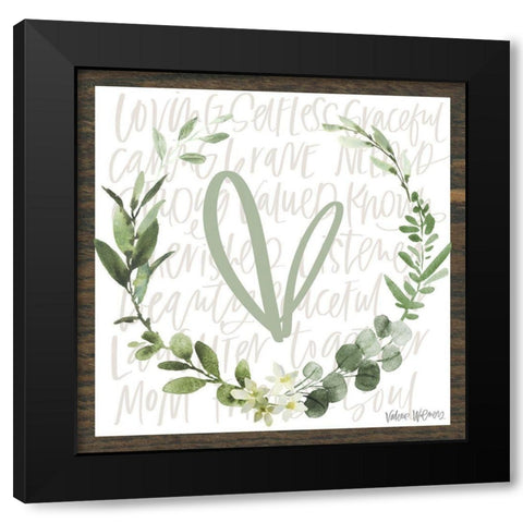 Heart Black Modern Wood Framed Art Print by Wieners, Valerie