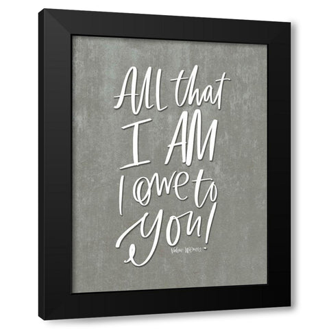 All That I Am Black Modern Wood Framed Art Print with Double Matting by Wieners, Valerie
