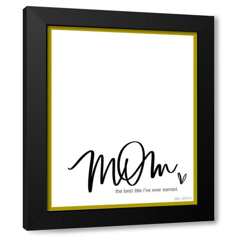 Mom Gold Black Modern Wood Framed Art Print with Double Matting by Wieners, Valerie