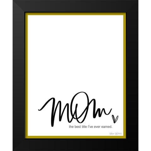 Mom Gold Black Modern Wood Framed Art Print by Wieners, Valerie