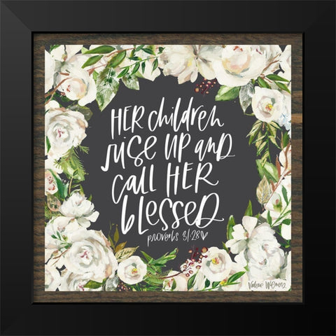 Her Children Black Modern Wood Framed Art Print by Wieners, Valerie
