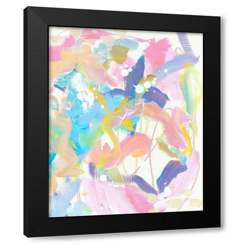 Abstract Color Black Modern Wood Framed Art Print with Double Matting by Wieners, Valerie