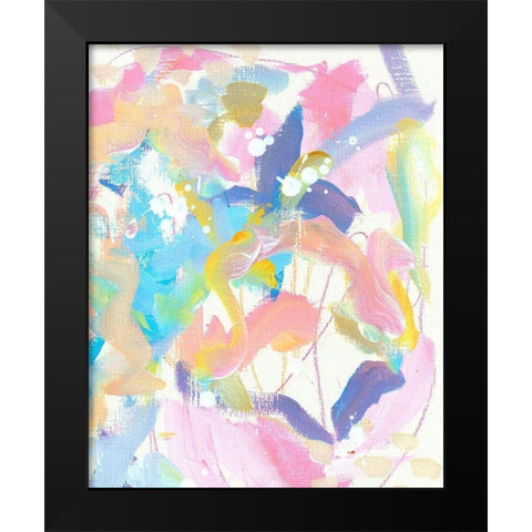 Abstract Color Black Modern Wood Framed Art Print by Wieners, Valerie
