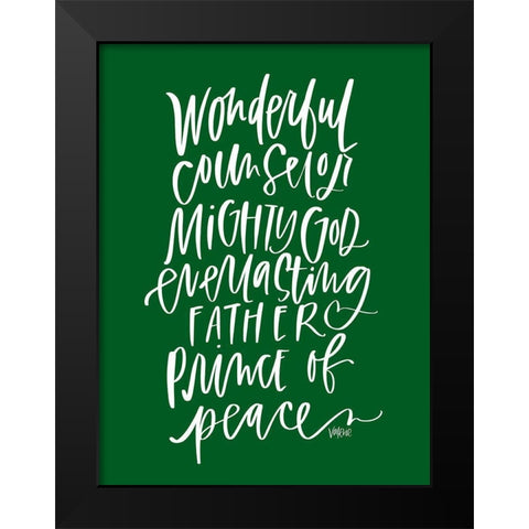 Wonderful Counselor Black Modern Wood Framed Art Print by Wieners, Valerie