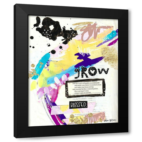 Grow Black Modern Wood Framed Art Print with Double Matting by Wieners, Valerie