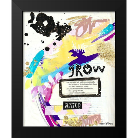Grow Black Modern Wood Framed Art Print by Wieners, Valerie