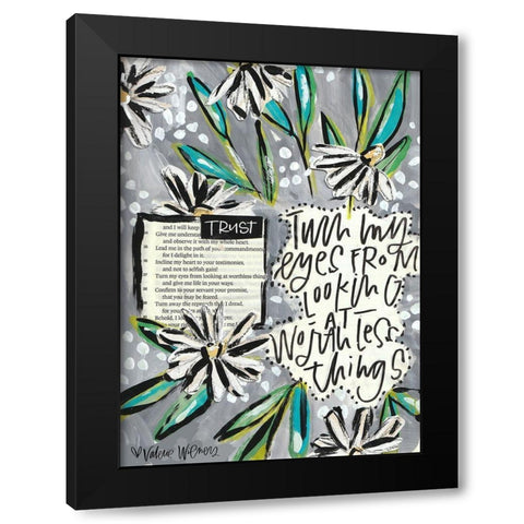 Turn Black Modern Wood Framed Art Print by Wieners, Valerie