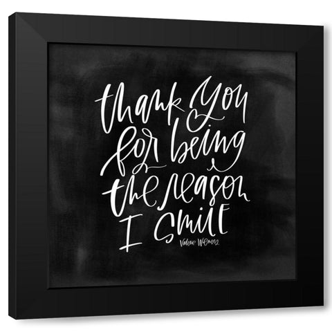 Reason I Smile Black Modern Wood Framed Art Print with Double Matting by Wieners, Valerie