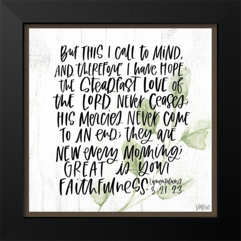 Lamentations Black Modern Wood Framed Art Print by Wieners, Valerie
