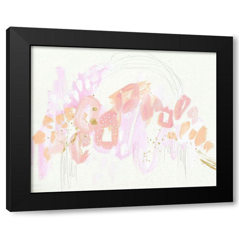 Leopard Rainbow Bright Black Modern Wood Framed Art Print with Double Matting by Wieners, Valerie