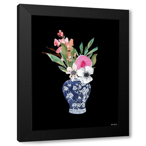Blue Vase I Black Modern Wood Framed Art Print by Wieners, Valerie