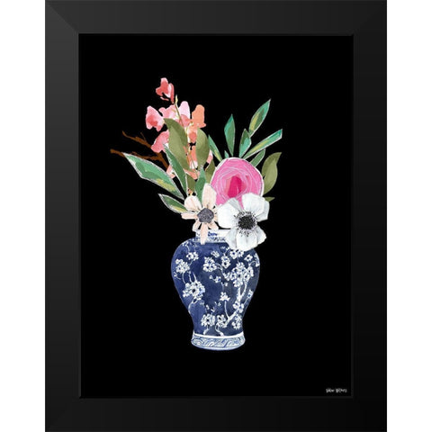 Blue Vase I Black Modern Wood Framed Art Print by Wieners, Valerie