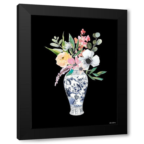 Blue Vase IV Black Modern Wood Framed Art Print by Wieners, Valerie