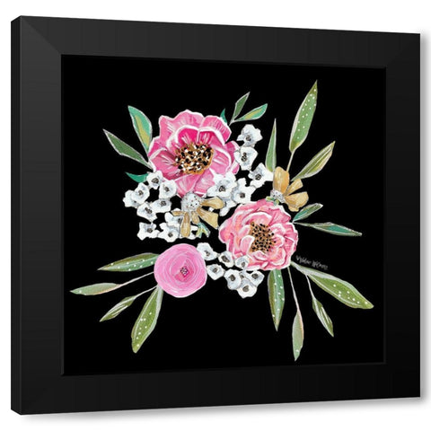 Camelia II Black Modern Wood Framed Art Print by Wieners, Valerie