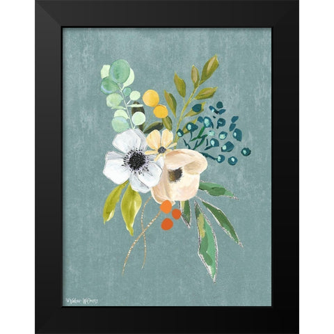 Floral Bunch II Black Modern Wood Framed Art Print by Wieners, Valerie
