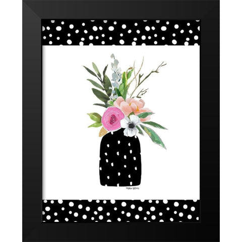 Spring Flowers Black Modern Wood Framed Art Print by Wieners, Valerie