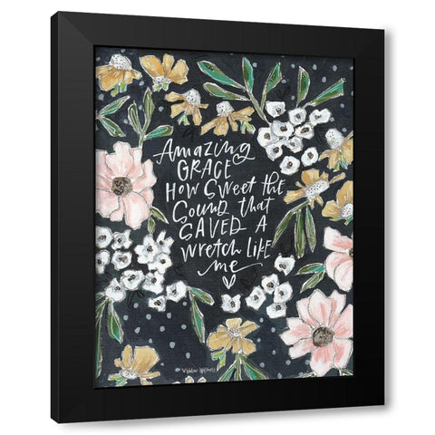 Amazing Grace Black Modern Wood Framed Art Print with Double Matting by Wieners, Valerie