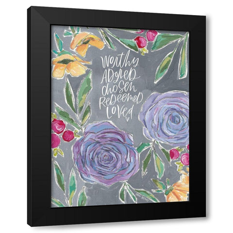 Worth-Adored Black Modern Wood Framed Art Print with Double Matting by Wieners, Valerie