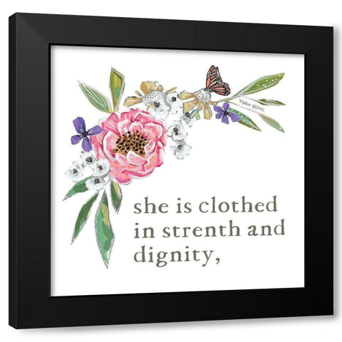 She is Clothed Black Modern Wood Framed Art Print by Wieners, Valerie