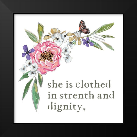 She is Clothed Black Modern Wood Framed Art Print by Wieners, Valerie