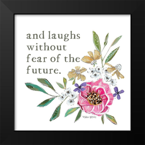 Laughs Without Fear Black Modern Wood Framed Art Print by Wieners, Valerie