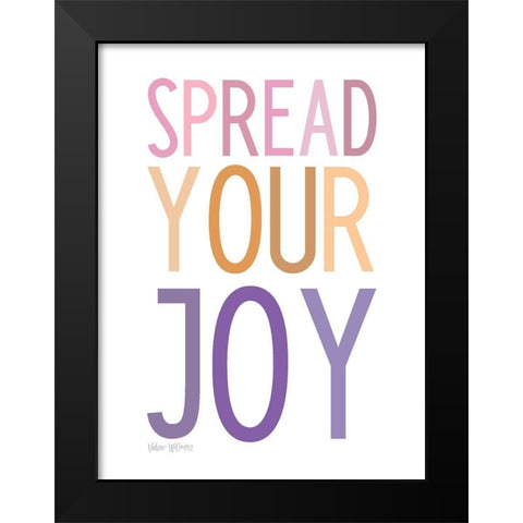 Spread Your Joy Black Modern Wood Framed Art Print by Wieners, Valerie